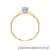 Pierścionek W0256 Diament Laboratoryjny niebieski 015ct żółte złoto