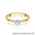 Pierścionek W0256 Diament Laboratoryjny niebieski 015ct żółte złoto