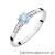 Pierścionek W0399 Diament Laboratoryjny niebieski 0.15ct białe złoto