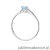 Pierścionek W0399 Diament Laboratoryjny niebieski 0.15ct białe złoto