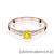 Pierścionek W0399 Diament Laboratoryjny żółty 0.15ct różowe złoto