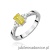 Pierścionek W0002 Diament Laboratoryjny żółty 0,50ct białe złoto 375