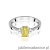 Pierścionek W0002 Diament Laboratoryjny żółty 0,50ct białe złoto 375