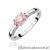 Pierścionek W0006 Diament Laboratoryjny różowy 0,50ct białe złoto 375