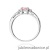 Pierścionek W0006 Diament Laboratoryjny różowy 0,50ct białe złoto 375