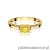 Pierścionek W0006 Diament Laboratoryjny żółty 0,50ct żółte złoto 375