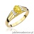 Pierścionek W0005 Diament Laboratoryjny żółty 0,50ct żółte złoto 375