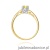 Pierścionek W0133 Diament Laboratoryjny żółty 0,15ct żółte złoto 375