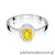 Pierścionek W0330 Diament Laboratoryjny żółty 0,50ct białe złoto 375
