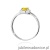 Pierścionek W0330 Diament Laboratoryjny żółty 0,50ct białe złoto 375