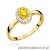 Pierścionek W0330 Diament Laboratoryjny żółty 0,50ct żółte złoto 375