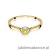 Pierścionek W0062 Diament Laboratoryjny żółty 0,15ct żółte złoto