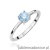 Pierścionek W0656 Diament Laboratoryjny niebieski 0.50ct białe złoto