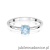 Pierścionek W0656 Diament Laboratoryjny niebieski 0.50ct białe złoto