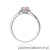Pierścionek W0062 Diament Laboratoryjny różowy 0,15ct białe złoto 375