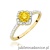 Pierścionek W0603 Diament Laboratoryjny żółty 0,50ct żółte złoto 375