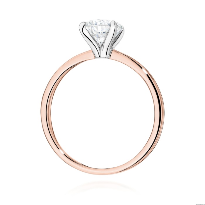 Pierścionek W0687 Diament Laboratoryjny 1,00ct różowe złoto