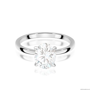 Pierścionek W0688 Diament Laboratoryjny 1,00ct białe złoto