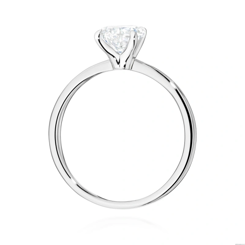 Pierścionek W0689 Diament Laboratoryjny 1,00ct białe złoto