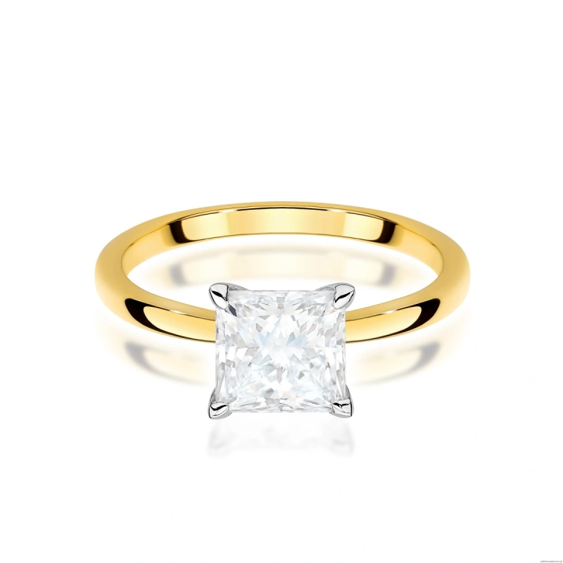 Pierścionek W0690 Diament Laboratoryjny 1,00ct żółte złoto