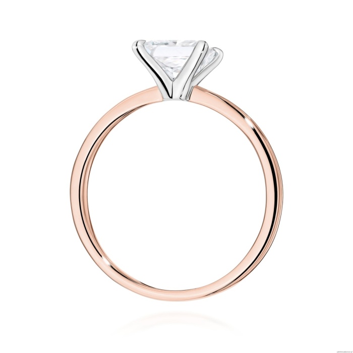 Pierścionek W0690 Diament Laboratoryjny 1,00ct różowe złoto