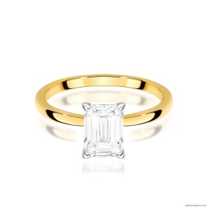Pierścionek W0691 Diament Laboratoryjny 1,00ct żółte złoto
