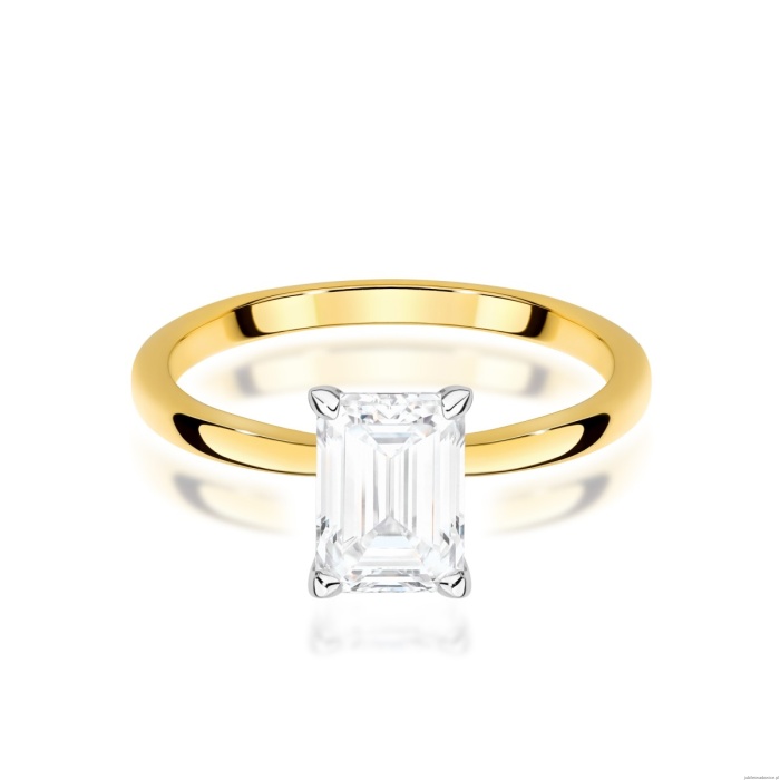 Pierścionek W0691 Diament Laboratoryjny 1,00ct żółte złoto