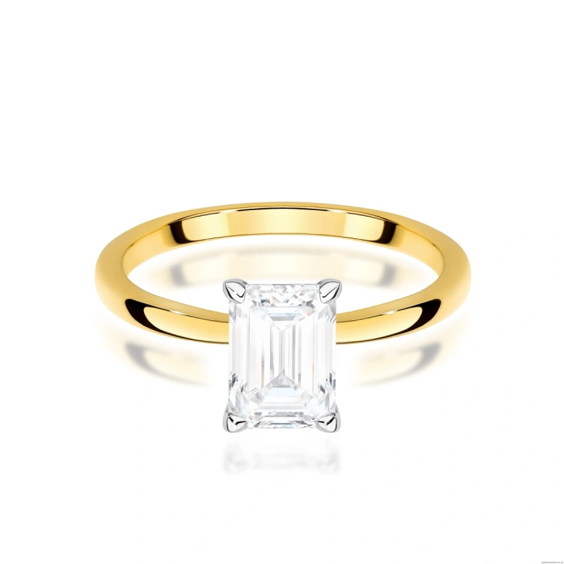 Pierścionek W0691 Diament Laboratoryjny 1,00ct żółte złoto