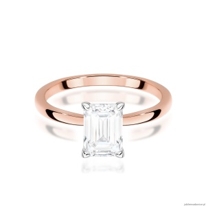 Pierścionek W0691 Diament Laboratoryjny 1,00ct różowe złoto