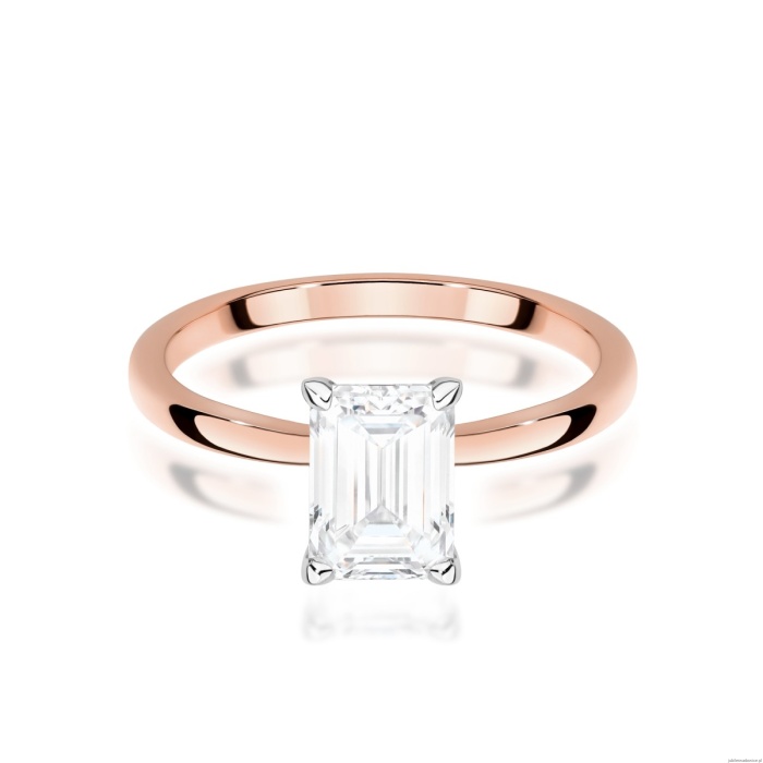 Pierścionek W0691 Diament Laboratoryjny 1,00ct różowe złoto