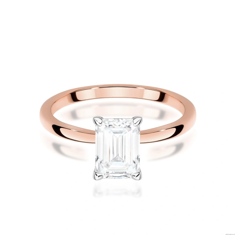 Pierścionek W0691 Diament Laboratoryjny 1,00ct różowe złoto