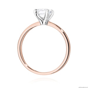 Pierścionek W0691 Diament Laboratoryjny 1,00ct różowe złoto