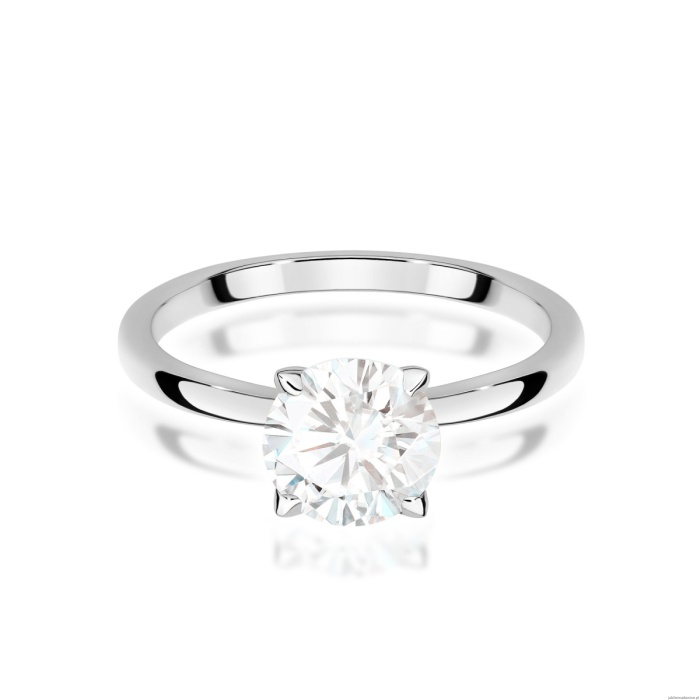 Pierścionek W0687 Diament Laboratoryjny 1,00ct białe złoto 375