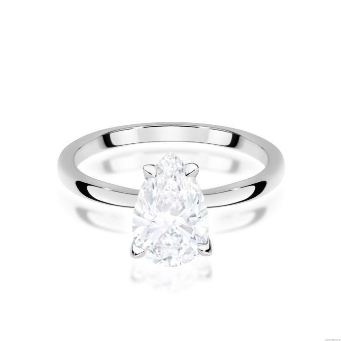 Pierścionek W0689 Diament Laboratoryjny 1,00ct białe złoto 375