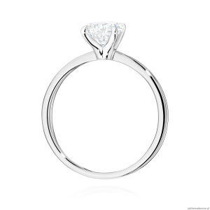 Pierścionek W0689 Diament Laboratoryjny 1,00ct białe złoto 375