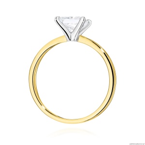 Pierścionek W0690 Diament Laboratoryjny 1,00ct żółte złoto 375