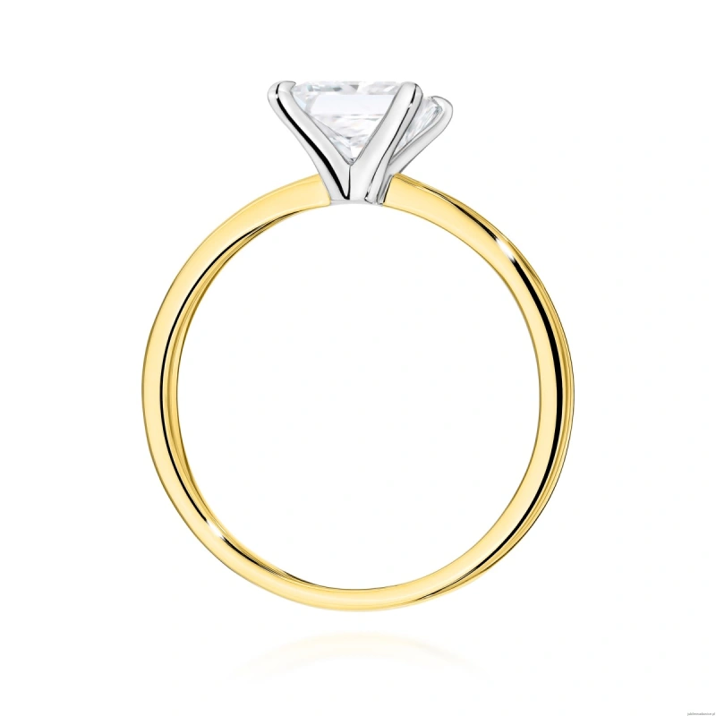 Pierścionek W0690 Diament Laboratoryjny 1,00ct żółte złoto 375