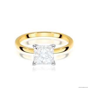 Pierścionek W0690 Diament Laboratoryjny 1,00ct żółte złoto 375