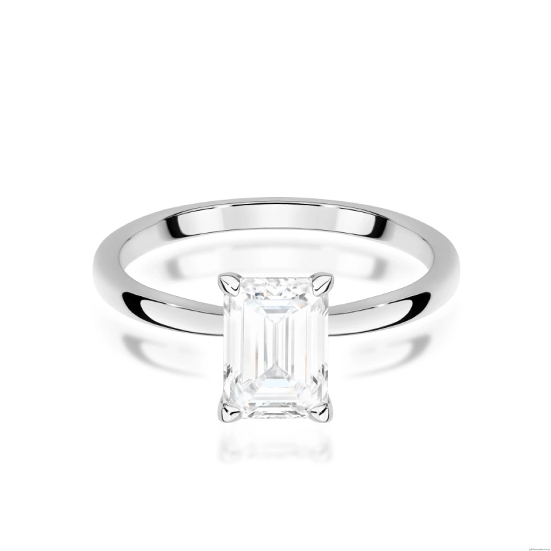 Pierścionek W0691 Diament Laboratoryjny 1,00ct białe złoto 375