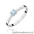 Pierścionek W0382 Diament Laboratoryjny niebieski 0.15ct białe złoto