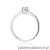 Pierścionek W0382 Diament Laboratoryjny niebieski 0.15ct białe złoto