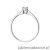 Pierścionek W0367 Diament Laboratoryjny niebieski 0,15ct białe złoto