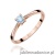 Pierścionek W0367 Diament Laboratoryjny niebieski 0.15ct różowe złoto
