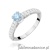 Pierścionek W0439 Diament Laboratoryjny niebieski 0,30ct białe złoto