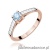 Pierścionek W0364 Diament Laboratoryjny niebieski 0.30ct różowe złoto