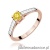 Pierścionek W0364 Diament Laboratoryjny żółty 0.30ct różowe złoto