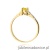 Pierścionek W0364 Diament Laboratoryjny żółty 0.30ct żółte złoto