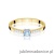 Pierścionek W0382 Diament Laboratoryjny niebieski 0.15ct żółte złoto 375