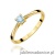 Pierścionek W0367 Diament Laboratoryjny niebieski 0.15ct żółte złoto 375