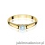 Pierścionek W0369 Diament Laboratoryjny niebieski 0.15ct żółte złoto 375